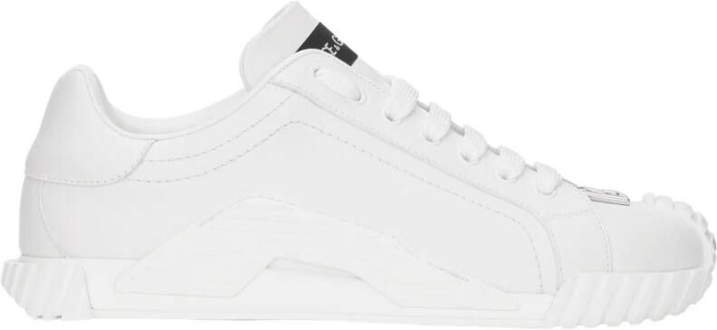 Dolce & Gabbana Witte lage sneakers van kalfsleer Wit Dames