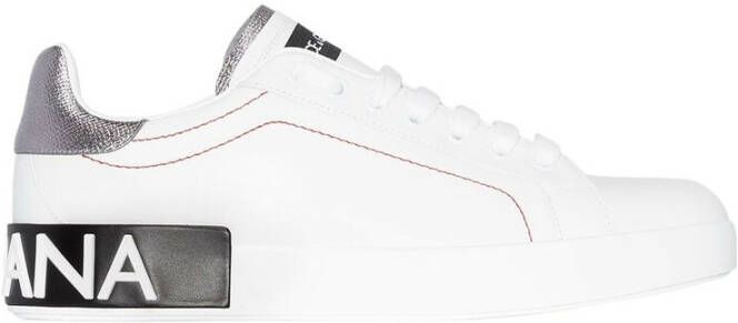 Dolce & Gabbana Portofino Sneakers Italiaanse Leren Schoenen White Dames