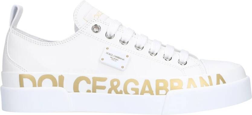 Dolce & Gabbana Hoogwaardige Manager Stof Sneakers White Dames