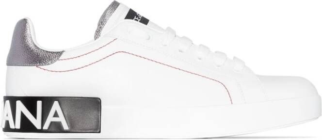 Dolce & Gabbana Portofino leren sneakers Wit - Foto 1