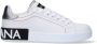 Dolce & Gabbana Witte Portofino Sneakers met Contrasterend Detail Witte lage sneakers met zilveren gelamineerde hiel White Dames - Thumbnail 6