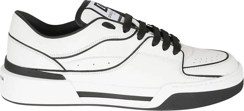 Dolce & Gabbana Witte platte schoenen met contrastdetails en DG-logo White