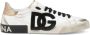 Dolce & Gabbana Witte en Goudkleurige Portofino Lage Sneakers White Heren - Thumbnail 1