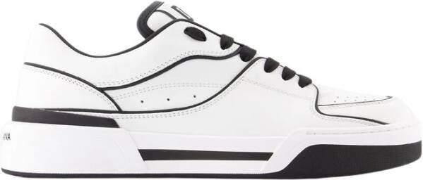 Dolce & Gabbana Nieuwe Roma Sneakers Leer Zwart Wit White Heren