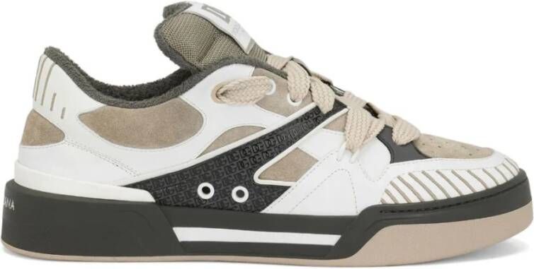 Dolce & Gabbana New Roma Skate sneaker van kalfsleer met kalfssuède details