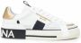 Dolce & Gabbana Witte en gouden leren Custom 2.Zero lage sneakers White Heren - Thumbnail 7