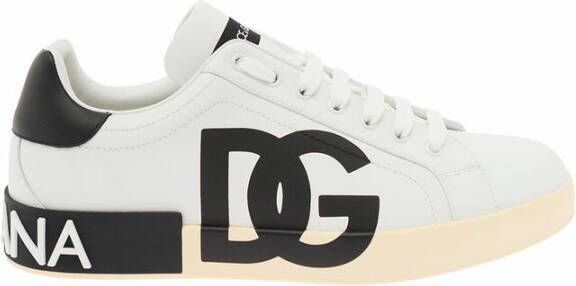 Dolce & Gabbana Sneakers low Portofino Nappaleder Wit Heren