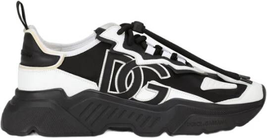 Dolce & Gabbana Mixed Materials Daymaster Sneakers Zwart Heren