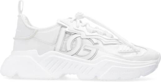 Dolce & Gabbana Witte Daymaster lage sneakers van kalfsleer White Heren