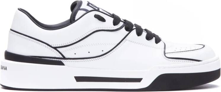 Dolce & Gabbana Nieuwe Roma Sneakers met Contrasterende Details White Heren