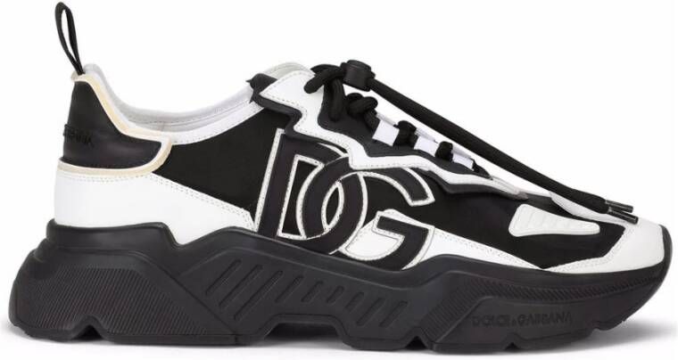 Dolce & Gabbana Mixed Materials Daymaster Sneakers Zwart Heren