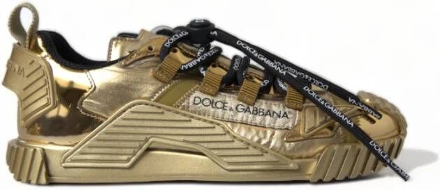 Dolce & Gabbana Gouden NS1 Sneakers met Logo Details Yellow Dames