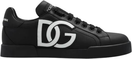Dolce & Gabbana Upgrade je sneakercollectie met leren sneakers voor vrouwen Black Dames