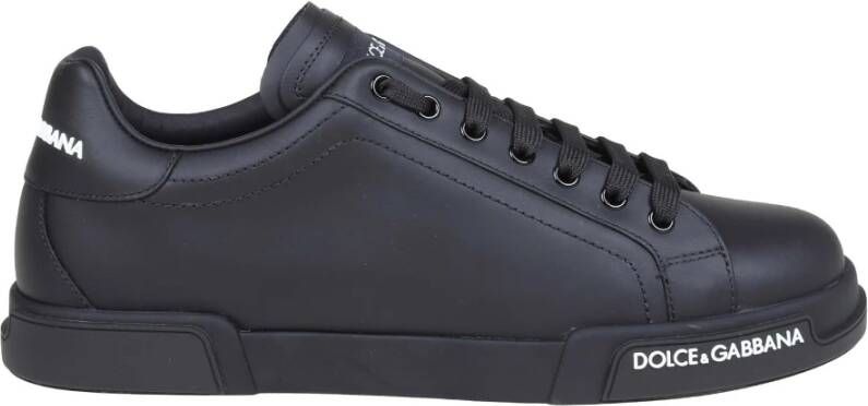 Dolce & Gabbana Portofino Nappa Sportschoenen Zwart Heren