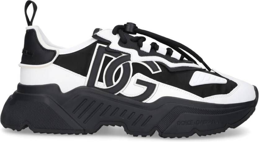 Dolce & Gabbana Mixed Materials Daymaster Sneakers Zwart Heren