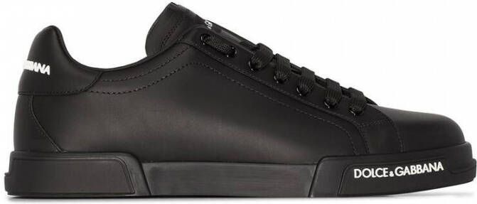 Dolce & Gabbana Portofino Nappa Sportschoenen Zwart Heren