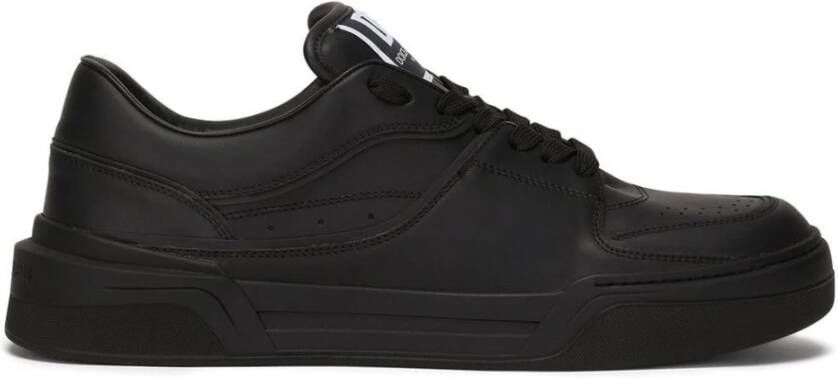 Dolce & Gabbana Roma Leren Sneakers Stijlvol en Comfortabel Black Heren