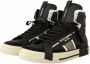 Dolce & Gabbana Zwarte Leren High Top Logo Sneakers - Thumbnail 3