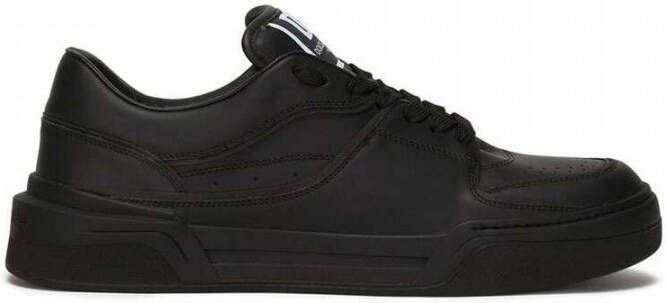 Dolce & Gabbana Roma Leren Sneakers Stijlvol en Comfortabel Black Heren