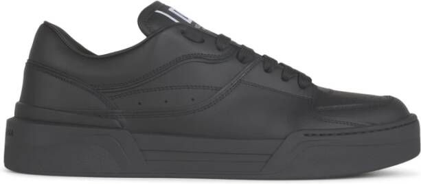 Dolce & Gabbana Roma Leren Sneakers Stijlvol en Comfortabel Black Heren