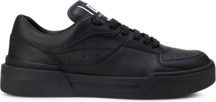 Dolce & Gabbana Roma Leren Sneakers Stijlvol en Comfortabel Black Heren