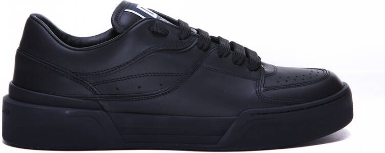 Dolce & Gabbana Roma Leren Sneakers Stijlvol en Comfortabel Black Heren