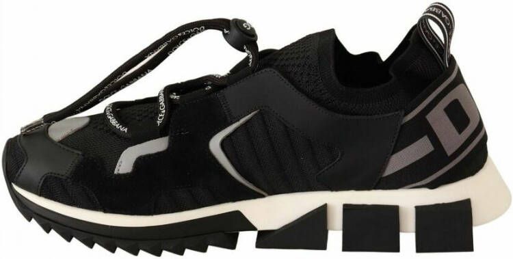 Dolce & Gabbana Zwarte Mesh Slip-On Trekking Sneakers Black Heren - Foto 4