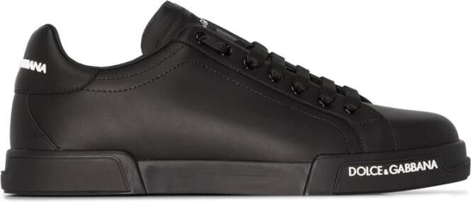 Dolce & Gabbana Portofino Nappa Sportschoenen Zwart Heren