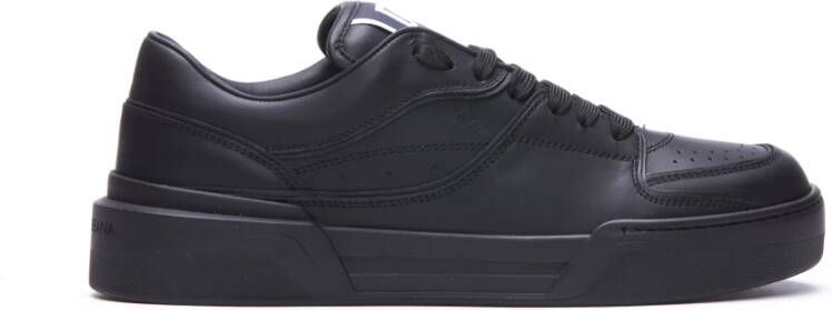 Dolce & Gabbana Roma Leren Sneakers Stijlvol en Comfortabel Black Heren