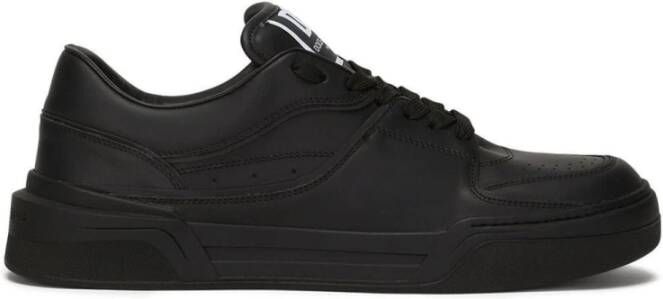 Dolce & Gabbana Roma Leren Sneakers Stijlvol en Comfortabel Black Heren