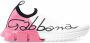 Dolce & Gabbana Pink White Logo Sorrento Sneakers Multicolor Dames - Thumbnail 1