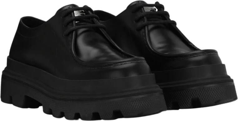 Dolce & Gabbana Zwarte Leren Derby Schoenen voor Heren Black Heren