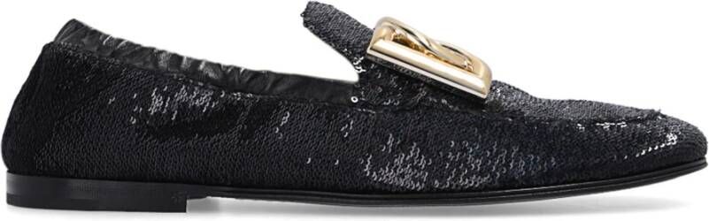 Dolce & Gabbana Sprankelende Loafers Black Dames