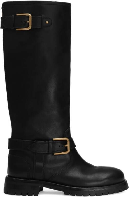 Dolce & Gabbana Stijlvolle Enkellaarsjes in Nero