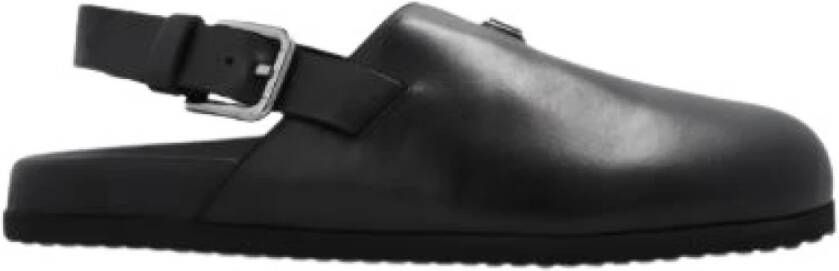 Dolce & Gabbana Suède Muiltje Geborstelde Stijl Black Heren