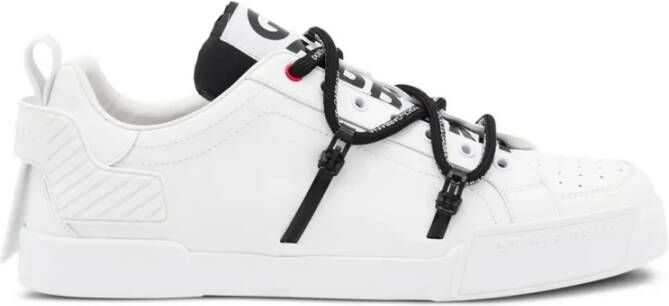 Dolce & Gabbana Stijlvolle lage sneakers in Bianco Nero