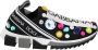 Dolce & Gabbana Black Multicolor Crystal Sneakers Shoes Zwart Dames - Thumbnail 2