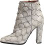 Dolce & Gabbana Stijlvolle Leren Enkellaarzen met Logo - Thumbnail 1