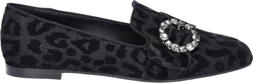 Dolce & Gabbana Stijlvolle loafers van hoogwaardig leer Black Dames