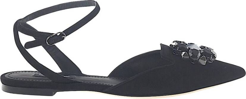 Dolce & Gabbana Stijlvolle Platta Sandalen Black Dames