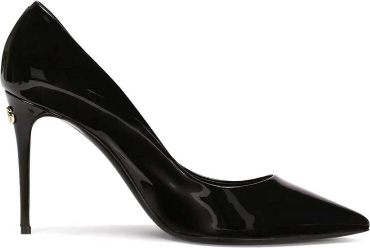 Dolce&Gabbana Hoge hakken Black Patent Leather Pumps in zwart
