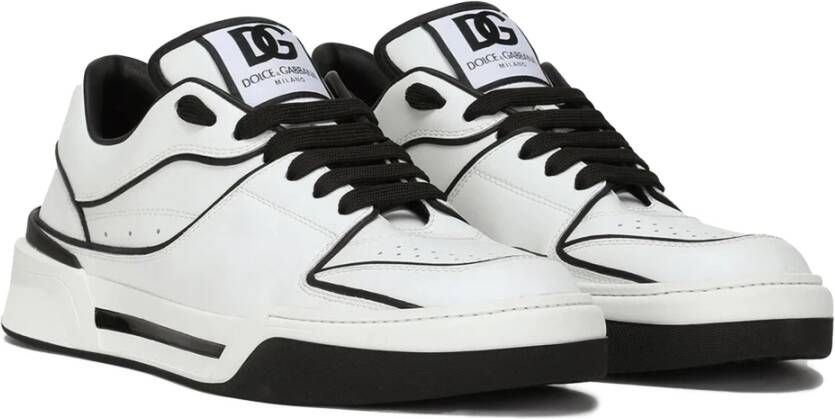 Dolce & Gabbana Nieuwe Roma Sneakers met Contrasterende Details White Heren