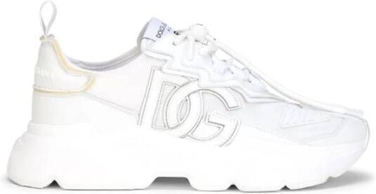 Dolce & Gabbana Witte Daymaster lage sneakers van kalfsleer White Heren