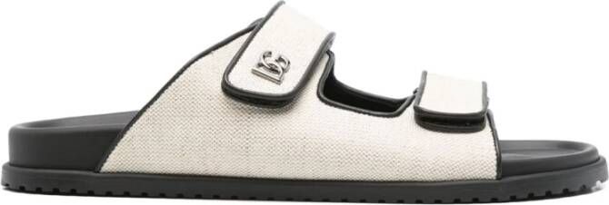 Dolce & Gabbana Witte Katoenen Casual Sandalen