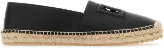 Dolce & Gabbana Stijlvolle zwarte leren espadrilles Black Heren
