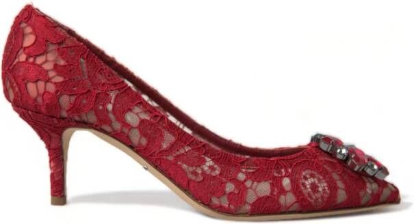 Dolce & Gabbana Rode leren Bellucci Taormina pumps Red Dames