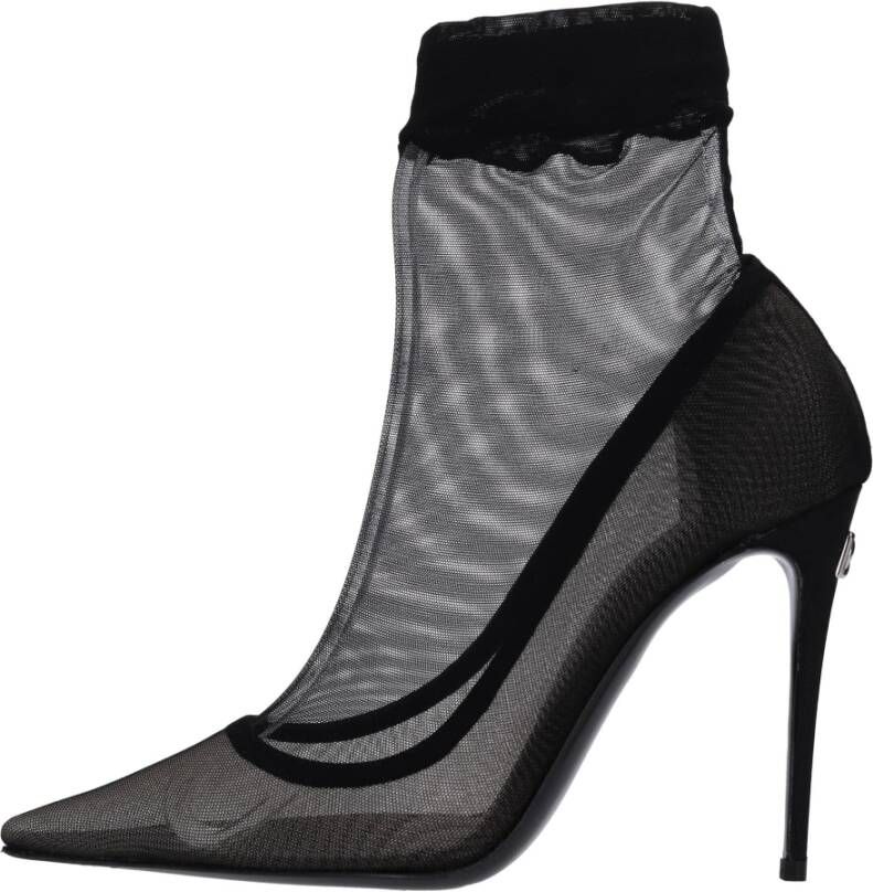 Dolce & Gabbana Stretch Tulle Enkellaarsjes