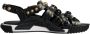 Dolce & Gabbana Studded Leren Slide Sandalen met Logo - Thumbnail 1