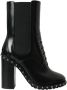 Dolce & Gabbana Studded Leren Veterschoenen Enkellaarzen Black Dames - Thumbnail 9
