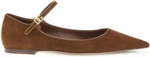 Dolce & Gabbana Suede en Nappa Leren Ballerina's